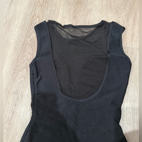 Bebe Black Mesh Open Back Bandage Dress Size M - Picture 5 of 5